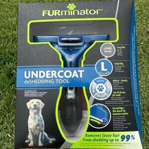 FURminator Long Hair deShedding Tool for Large Dogs New Pet Brush